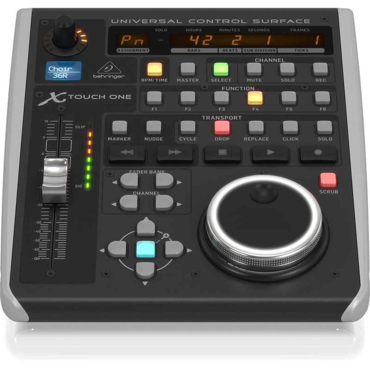 Behringer X-TOUCH ONE Universal Control Surface with Touch-Sensitive Motor Fader, Bundle with TAPH100 Headphones