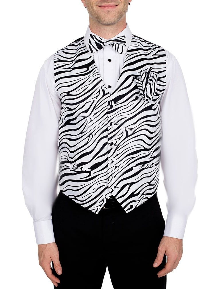 Zebra Print Adjustable Micro Mini in Black//White