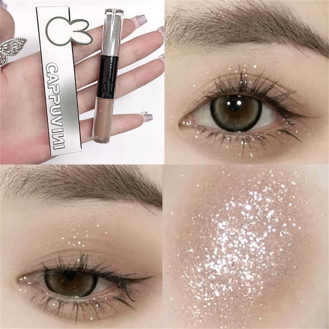 Heliisoer Liquid Glitter Matte Eyeshadow Set, Shiny Liquid Eyeliner And Matte Velvet Cream Eyeshadow 2 In 1, Long Lasting Shimmer Matte Eyeshadow 5ml