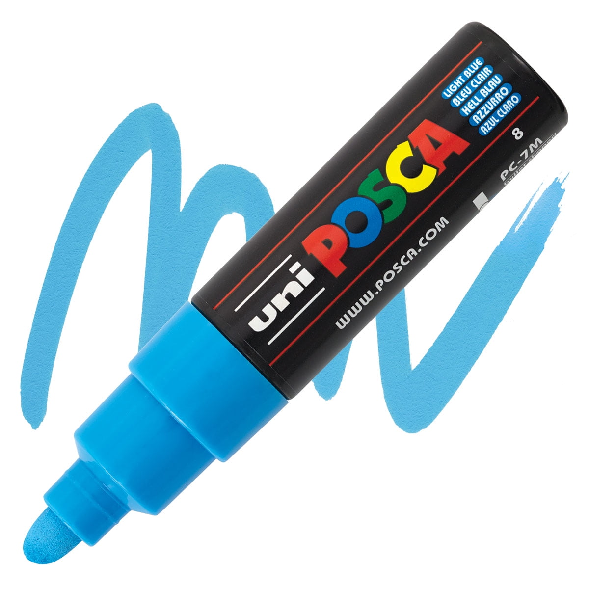 UniPosca Paint Marker Light Blue, Bullet Tip, 7 mm