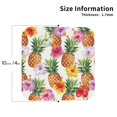 thumbnail image 3 of Disketp Hawaiian Pineapples And Hibiscus Flowers Funny Coasters,4 Pcs Leather Coasters With Holder, Perfect Housewarming Hostess Gifts,Protect Furniture From Water Marks Scratch, 3 of 9