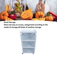 thumbnail image 4 of Stainless Steel Movable Utility Storage Organizer, Floor Standing Utility Carts with Caster Wheels for Kitchen Snack Spice Fruit, 4 of 7