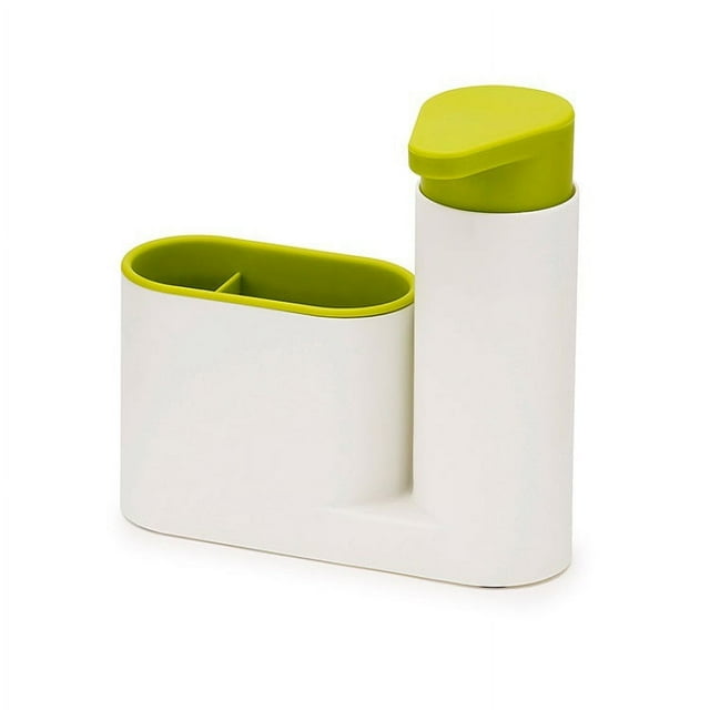 Caja de almacenamiento con dispensador de jabón, caja de distribución de estropajo multifuncional, organizador de fregadero de cocina y baño minimalista