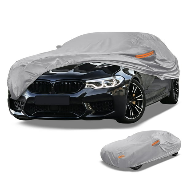 Cubierta de Automóvil Universal Impermeable para Todo Clima Protección Exterior Anti-UV Sol Lluvia para Sedán 185" a 192"