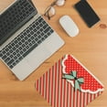 thumbnail image 6 of Matoen Red Christmas Mouse Pad Christmas Tree Xmas Holiday Winter Desk Mat 7.9"x7.9" Non-Slip Rubber Base Stitched Mousepad, 6 of 8