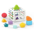 thumbnail image 1 of Juguete de clasificación de formas para bebés, juguete de clasificación para bebés con bandas elásticas, contenedor de clasificación sensorial, juguetes de aprendizaje para niñas y niños., 1 of 7