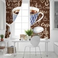 thumbnail image 5 of Fsddascl Coffee Blackout Curtains for Bedroom/Living Room, Thermal Insulated Kitchen Curtains, Pastoral Vintage Art Grommet Darkening Window Treatment Drapes 42"x63"x2, 5 of 6