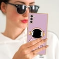 thumbnail image 6 of Galaxy Note 10 Case for Astronaut Stand, Designed for 6D Electroplated Galaxy Note 10 4G/5G Phone Case,Soft TPU Protective Shockproof Flexible Samsung Galaxy Note 10 Case 6.3 inch,Purple, 6 of 13