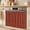 Burnt Ochre, variant on Pure Hunter Green Oven Skirt for Farmhouse Kitchen Décor, Modern Solid Color Minimalist Art Oven Curtain Tie Top Decorative Stove Skirt, Cabinet Dish Washer Curtains with 8 Ribbon Ties 32"x24"