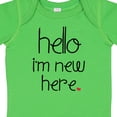 thumbnail image 4 of Inktastic Hello, I'm New Here. Boys or Girls Baby Bodysuit, 4 of 5