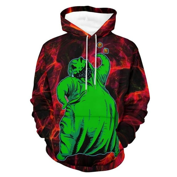 Oogie Boogie Hoodies for Men Women 3D Print Pullover Novelty Hooded Sweatshirt Hoodies with Big Pockets S