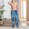 thumbnail image 2 of Naloa Vintage Floral Pajama Pants Men, PJ Bottoms, Sleep & Lounge Pants-Medium, 2 of 6