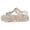 White, variant on Toddler Sandals Jelly Shoes Girls Unisex Boy Flat Retro Slides Clear Kids Water Slippers Slingback Summer Beach Adjustable Buckle Glitter Dress Soft White 5-5.5 Years