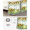 thumbnail image 5 of Spring Truck Bed Skirt King Size 18 Inch Drop, Rustic White Yellow Floral Leaf Butterfly Black Plaid Adjustable Elastic Dust Ruffles Bedskirt for King Bed Wrap Around Pleated Mattress Frame Cover, 5 of 9