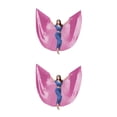thumbnail image 2 of Ounissouiy Ala de danza del vientre con palo telescópico Disfraces de adultos Accesorios de baile para actuaciones Carnaval Espectáculos Rosa 2piezas, 2 of 6