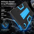 thumbnail image 2 of FIEWESEY Tablet Case for Samsung Galaxy Tab A9 Plus 11.0 inch Cover, Shockproof Drop-Proof Protective Kids Case with Stand for Tab A9+ 5g SM-X210/SM-X215/SM-X216(Black+Blue), 2 of 6