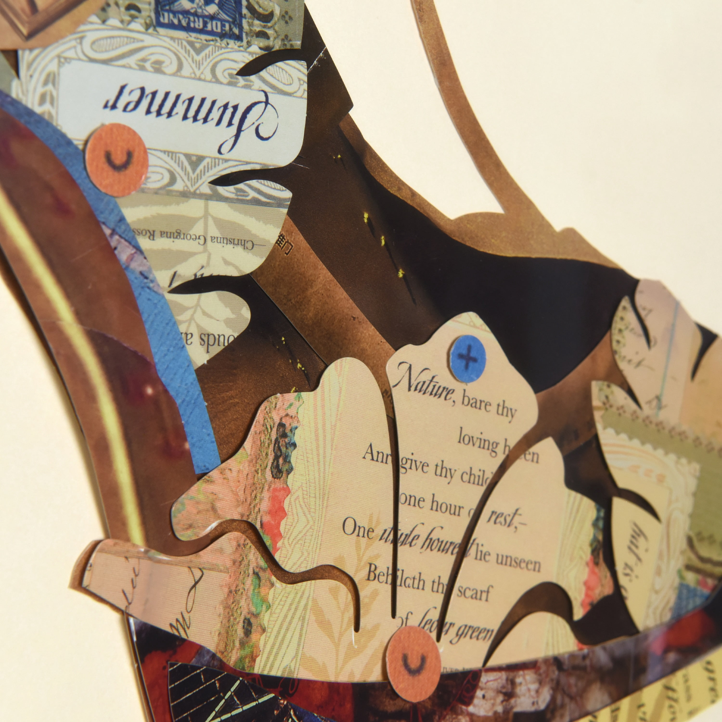 Empire Art Direct Empire Art "High Heeled" Alex Zeng's dimensional collage, under glass & a black shadow box frame