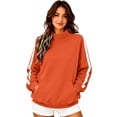 thumbnail image 4 of GZWYHT Womens Mock Neck Sweatshirt Fall Sweatshirts for Women Funnel Neck Sweatshirt Long Sleeve Sweatshirt Oversized Mock Neck Sweatshirt Long Sleeve Turtleneck Tops Orange 3XL, 4 of 6