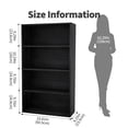 thumbnail image 2 of Gianna 4-Tier Bookshelves with Adjustable Shelves, Floor Standing Bookcase for Home & Office Storage, Black, 2 of 5