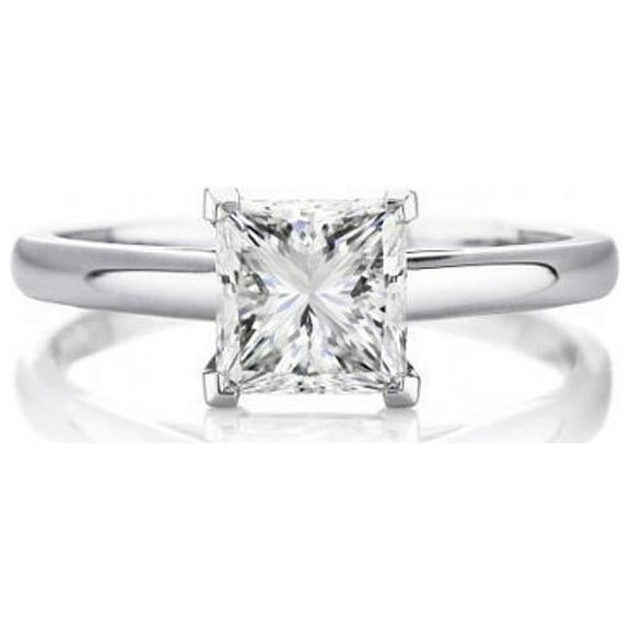2.00 Ct Solitaire Round Diamond Wedding Rings for Women Solid 14K White Gold