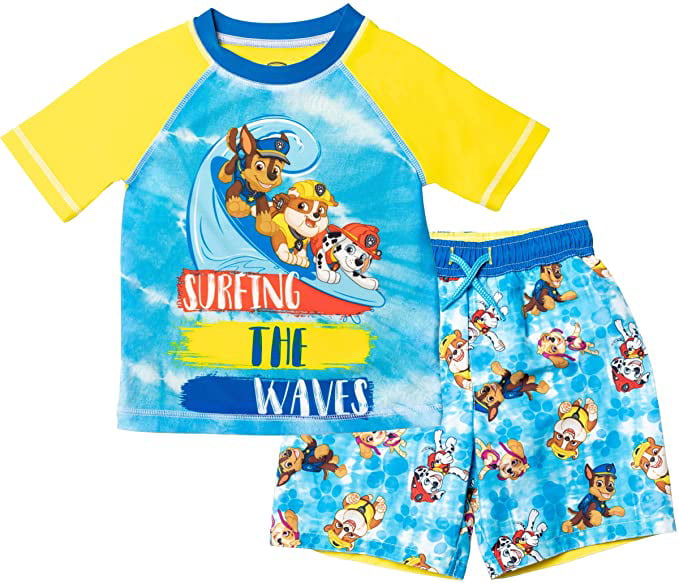 Paw Patrol toddler boys swim suit trunks shirt shorts UPF 50 2T NEW $46 #B10 