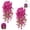 Rose, variant on Artificial Hanging Flowers for Outdoors Faux Plants, Simulated Fake Morning Glory Flower UV Resistant Pink Plastic Flowers Vines for Outdoor Home Wedding Garden Yard Hanging Baskets Decoration