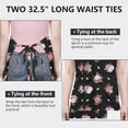 thumbnail image 6 of Pioneer Flower Floral Print Pattern Apron for Women and Men, Cotton Linen Waterproof with Pockets, Adjustable, 33x27 Inch for Kitchen, Gardening, BBQ, Salon, 6 of 6