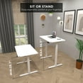 thumbnail image 3 of Mount-It! Electric Standing Desk with 48" x 24" Tabletop - Compact Sit Stand Desk with Memory Presets, Home Office Workstation, White, 3 of 13