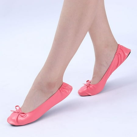 

Slippers For Women Women Foldable Portable Travel Ballet Flat Roll Slipper Shoes Dance Party Shoes Womens Slippers