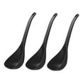 thumbnail image 5 of NICEXMAS 3Pcs Japanese Style Black Rice Noodles Spoons Large Deep Bowl for Soup Serving, 5 of 7
