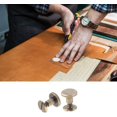 thumbnail image 3 of HUGFEGWE 20Pcs Flat Leather Rivets Chicago Binding Screws Posts Assortment Kit for Scrapbook Photo Albums Leather Repair (6.5mm) CJB91-78545, 3 of 9