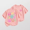 thumbnail image 5 of OVAFBAU Girls Short Sleeve T Shirts Kids Summer Tops Unisex Kids T Shirt Seashell Graphic Short Sleeve Summer Casual Crewneck Tops, 5 of 8