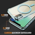 thumbnail image 4 of Magnetic for iPhone XS/X Case, [Fit for MagSafe] [Never Yellowing] [Military Grade Rugged Durable Protection] Back Slim Clear Wireless Charging Shockproof Premium Phone Case,Blue, 4 of 7