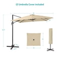 thumbnail image 2 of FLAME&SHADE 9×9FT Cantilever Patio Umbrella – Ultimate Outdoor Comfort with 360° Rotation and Canopy Angle Adjustment,Sand, 2 of 5