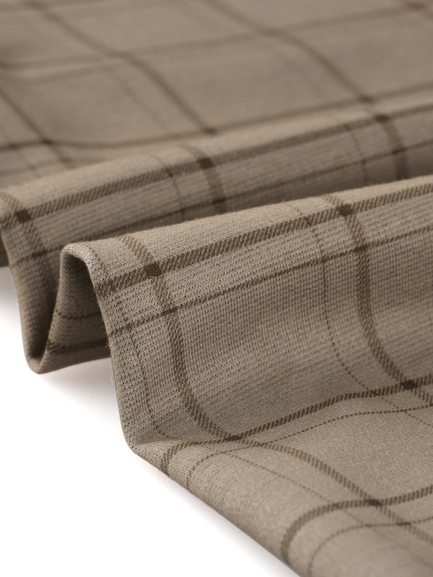 DARING DIVA Women's Tartan Plaid Pants Elastic Waist Straight Trousers XS Camel