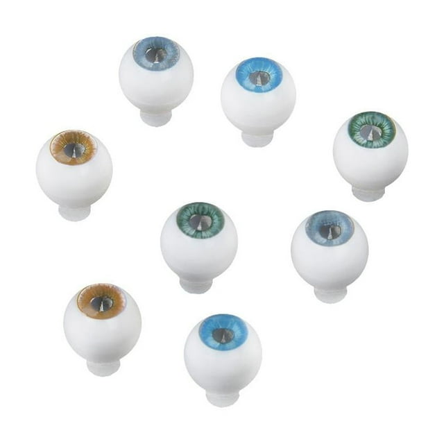 4 pares de ojos redondos de acrílico para muñecas, para hacer tú mismo, 10 mm A