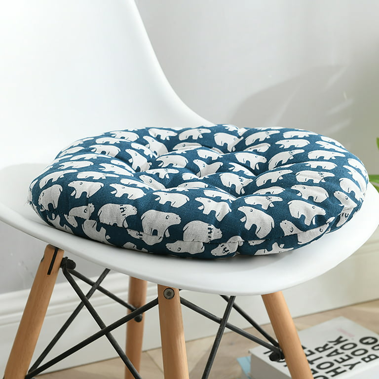 Various Patterns Round Seat Cushion Chair Pads Mat for Dining Chairs Office  Chair Car Floor Outdoor Patio Student Dorm, Durable Fabric,15.8 inch Long 