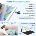 thumbnail image 2 of 10.1in Android 14 Tablet 14gb RAM 128gb ROM, Octa-Core 4G Cellular Tablet with keyboard, FHD IPS Incell Screen, Wifi, GPS,13MP+8MP, 8000mAh, 2 of 11
