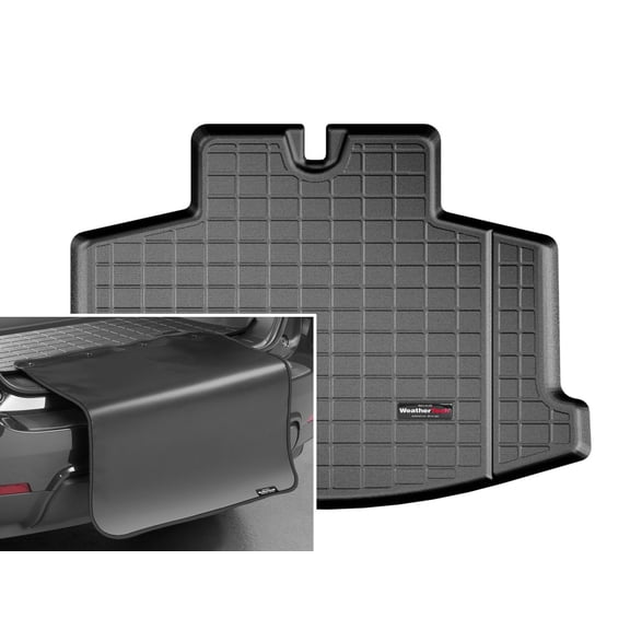 WeatherTech Cargo Trunk Liner with Bumper Protector compatible with 2013-2019 VW Beetle - Trunk With Bumper Protector, Black