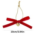 thumbnail image 3 of JeashCHAT 12 Pcs Christmas Velvet Bow Ornaments with Bell Pendant, Mini Twist Tie Bows for Gift Wrapping, Christmas Tree Wreath Garland Hanging Decorations, 3 of 8