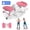 White Pink, variant on Rocking Stepper Ski Machine With 3D Motion Stepper Design Side Sepper Machine For Home Workout - 330 Lbs Capacity, Compact & Space-Saving Design, Built-In Counter White Pink
