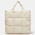 thumbnail image 2 of Bolso Mano Acolchado para Mujer Bolso Acolchado Cuero Versátil Monedero Con Honda para Niña (blanco), 2 of 9