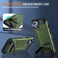 thumbnail image 3 of iPhone 11 Case with Build-in Kickstand, Heavy Duty Protection Shockproof Anti-Scratch Rugged Protective Durable Case Hard Cover,Armygreen, 3 of 7