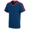 thumbnail image 1 of Augusta Sportswear Men's Get Rowdy Shoulder Stripe Tee 2Xl Navy/Red, 1 of 1