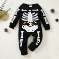 thumbnail image 2 of Gubotare Baby Boy Clothes Boys Girls Long Sleeve Romper Cartoon Prints Jumpsuit,Black 18-24 Months, 2 of 5