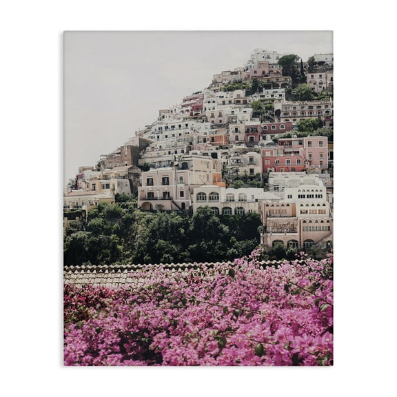 Stupell Industries Positano Town Architecture Cities & Countries Photography Wrapped Canvas Art Print Wall Art, 16 x 20