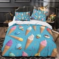 thumbnail image 3 of 3D Ice Cream Printed Comforter Cover Set Children Adult Unique Design Bedding Set Bedroom Decor,Full (80"x90"), 3 of 5