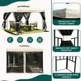 thumbnail image 2 of SWISH WEAVERS 10' x 10' Square Gazebo, Alloy Steel Frame with Mosquito Netting, Outdoor Canopy, 2 of 10
