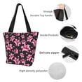 thumbnail image 6 of Kdxio Lilies Flowers Women Reusable Grocery Bags Foldable Ripstop,Reusable Shopping Bags for Shopping,Gym,Gift, 6 of 8
