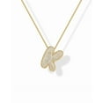 thumbnail image 3 of 14K Gold Plated Bubble Letter Initial Necklaces for Women - Gold Balloon Necklace Letter - Cubic Zirconia Chunky Initial Pendant Necklaces - Jewelry Gifts, 3 of 4